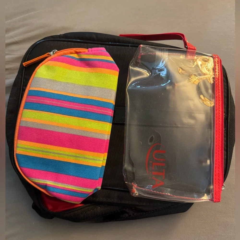 Lot of large Estée Lauder Makeup Bag, small Murad pouch and small Ulta pouch